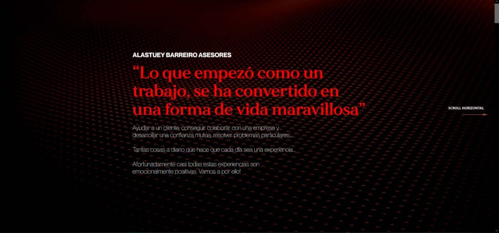 Mock up del proyecto web para Alastuey Barreiro asesores.