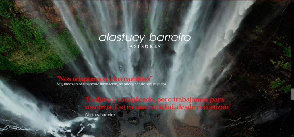 Mock up del proyecto web para Alastuey Barreiro asesores.